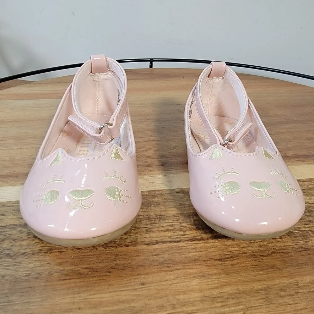Seychelles Pink Vegan Patent Leather Kitty Cat Shoes Ankle Strap Size 5